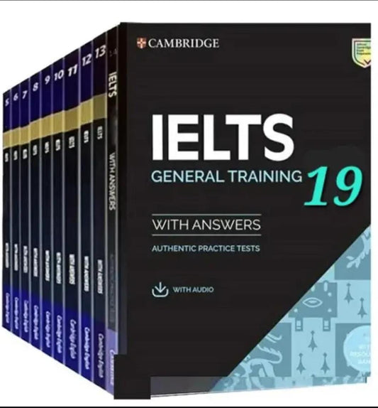 Cambridge Ielts General Training with answewr 1 to 19 Books set with CD Link
