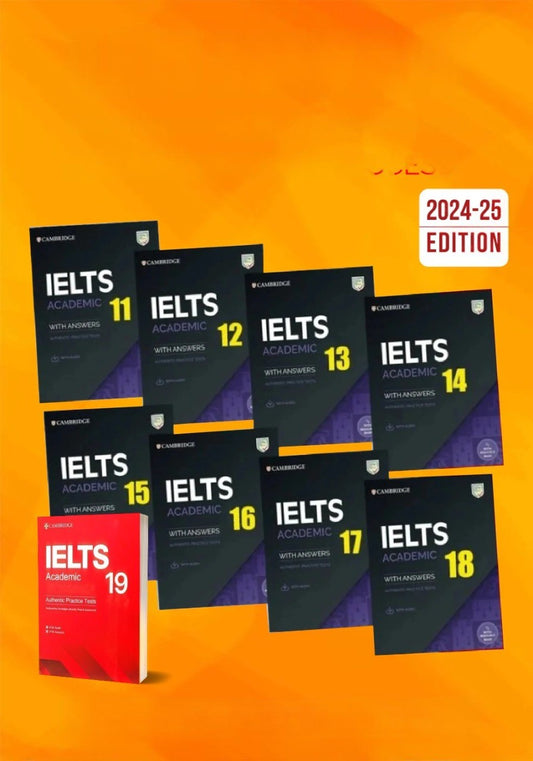 1) IELTS BOOKS SET 11-19  2) IELTS OFFICAL BOOK   3) VOCABULARY FOR IELTS BOOKS  4)GRAMMER FOR IELTS .